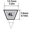 Mbl Mitsuboshi FHP General Utility V-Belt 0.5 in. W X 41 in. L For Fractional Horsepower Motors 4L410A - alternate 1